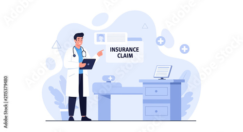 Doctor Consulting About Insurance Claim, Medical Care, Healthcare Services, and Patient Administration