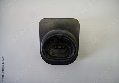 Black and white cordless landline phone