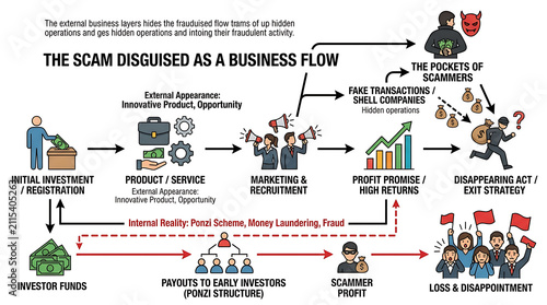 The Scam Disguised as a Business Flow Diagram.