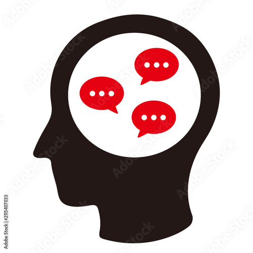 Conceptual illustration of the echo chamber effect and cognitive bias in human thinking