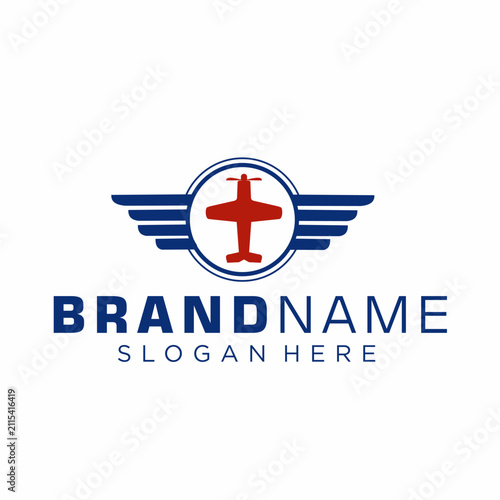Plane Wings Logo Vector