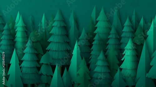 Abstract paper fiber texture background, clean handmade canvas surface with natural grain and subtle flecks, tree, Christmas, forest-green color series