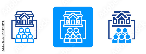 Community Property Icon In Dual Tone Style
