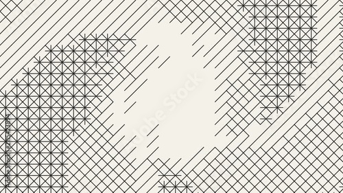 Abstract black and white linear pattern with geometric grid design. Suitable for modern art projects, backgrounds, and decoration prints.