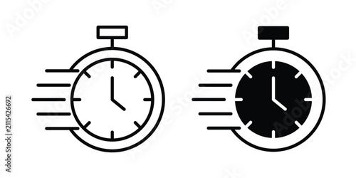 Bild auf Leinwand Time fast icon simple designs collection