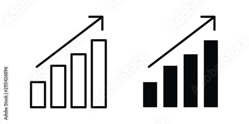 Chart icon simple designs collection