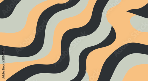 Bold wavy stripe pattern in warm earthy colors.