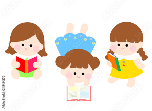 Plakat 読書 かわいいイラスト