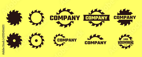 Obraz na płótnie circular saw logo design collection, saw blade logo design, symbol, icon, vector