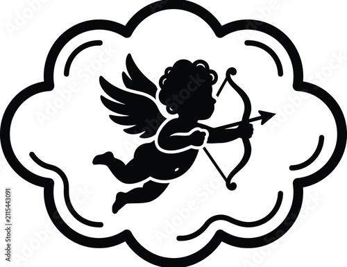 Картината върху платно Cloud_with_Cupid_icon_202607120043.eps