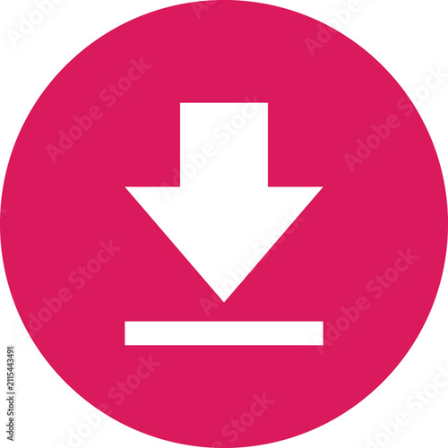 Red download arrow icon with progress bar