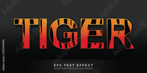 tiger editable text effect
