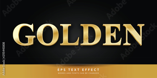 golden editable text effect