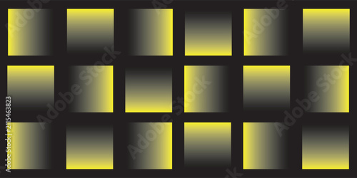 Foto An abstract gradient background with a minimalist style, featuring a collection of vibrant 3D geometric prism shapes