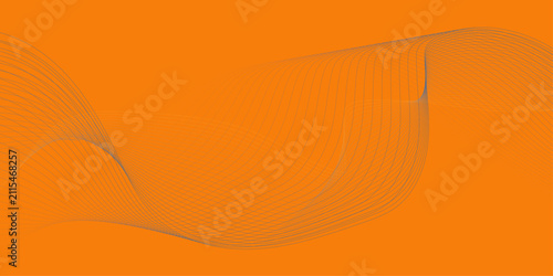 abstract elegant flowing smooth swoosh speed orange wave stream isolated. curve business flowing stripe frequency sound wave lines and twisted blend lines.	