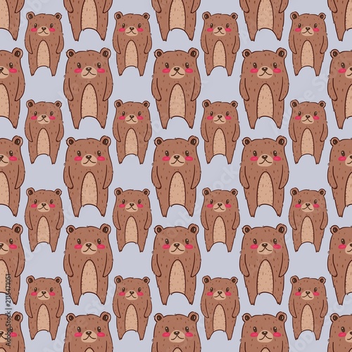 seamless pattern with teddy bears 