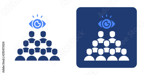 Fotografie -Public Vision icon, with contrast background.