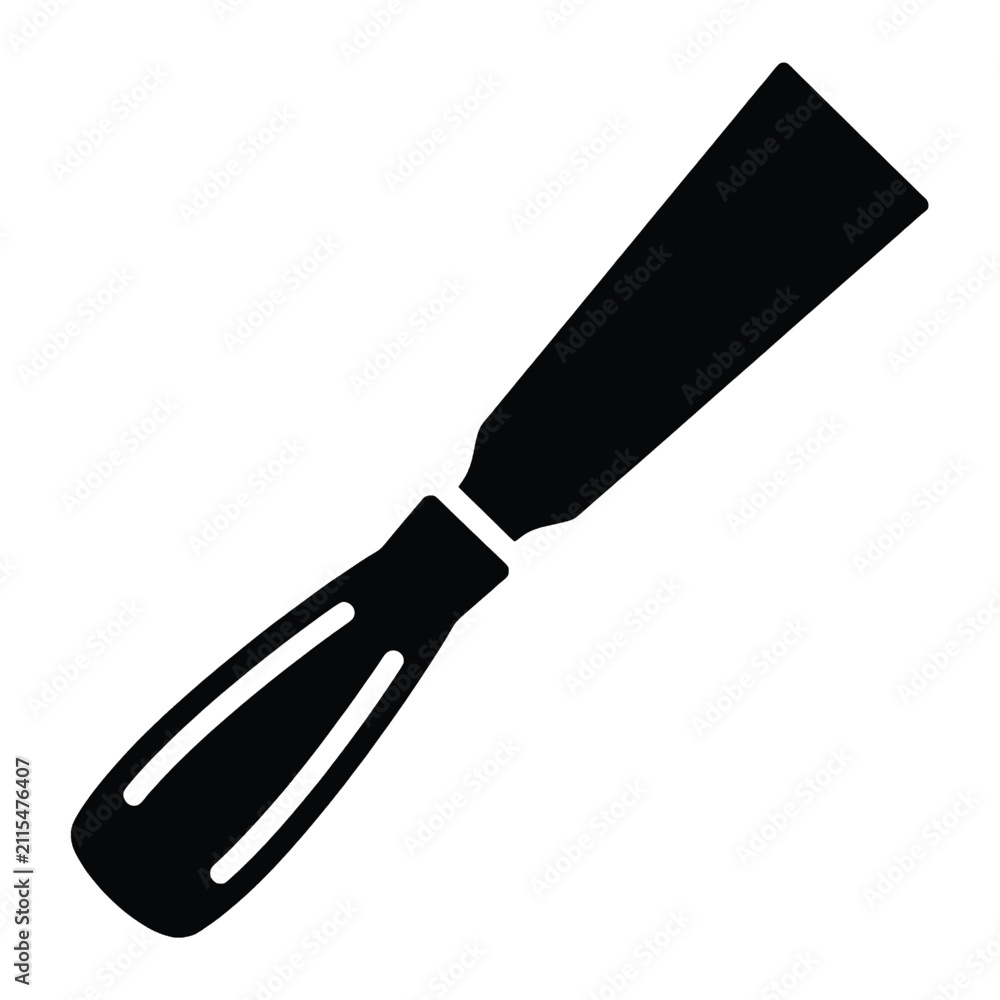Fototapeta premium Metal putty knife tool icon