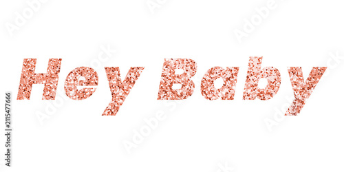 Fotografía Glittery hey baby typography sticker design element