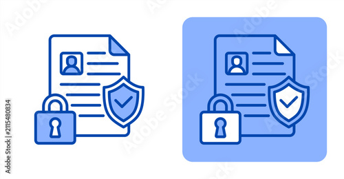 Data Privacy icon, with contrast background.