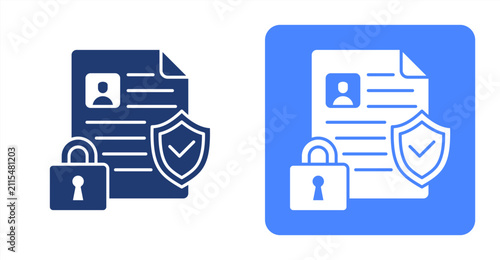 Data Privacy icon, with contrast background.