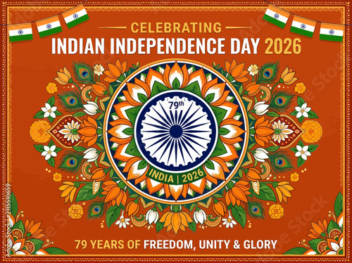 Indian Independence Day 2026 Celebration Design, 79 Years of Freedom