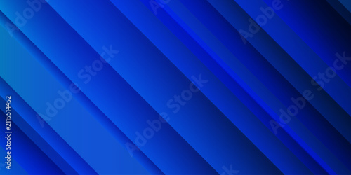 Abstract blue diagonal geometric background with layered stripes and smooth gradients