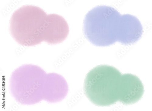 set of colorful watercolor paint