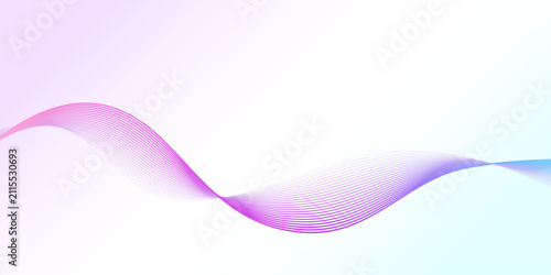 Abstract flowing wave made of dotted lines with pink, purple and cyan gradient. Modern digital background for technology, music, sound visualization and futuristic design concepts
