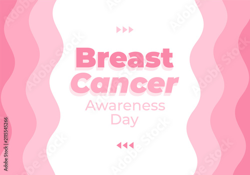 Breast Cancer Awareness Day Pink Typography Design for Health Campaigns