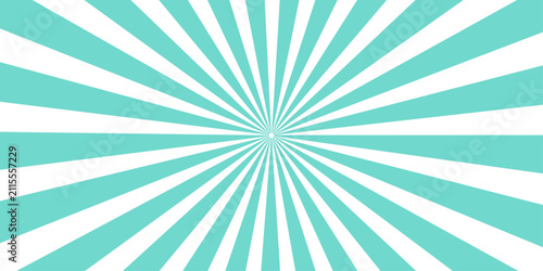 Bild auf Leinwand A vibrant turquoise and white radiating burst pattern, creating a sense of dynamism and energy, perfect for backgrounds and graphic designs