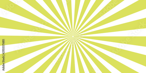 Bild auf Leinwand A vibrant graphic pattern of alternating yellow and white rays emanating from a central point, creating a sense of energy and optimism