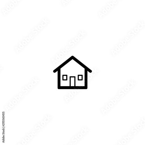 Modern Home Icon Vector – Clean Minimal House Symbol for UI and App Design