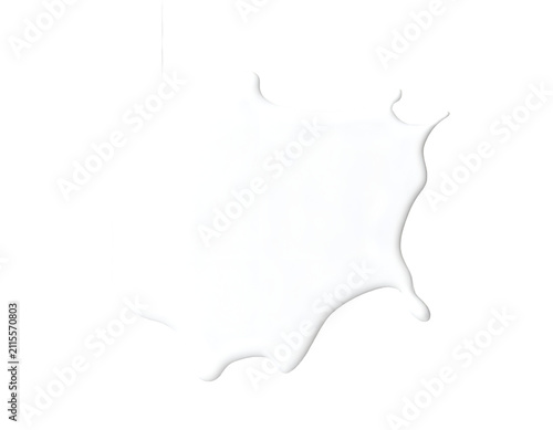 Milk spill isolated on transparent background