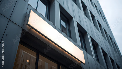 modern office building exterior commercial business center with large panoramic windows glass facade cityscape, created with generative ai