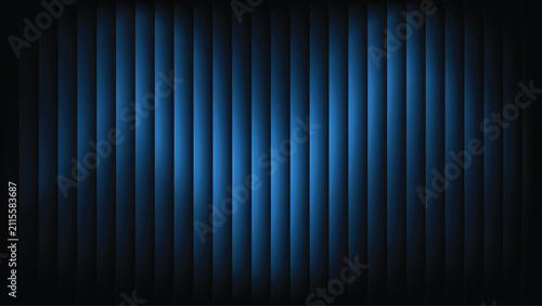 Abstract Dark Blue Vertical Stripe Background with Glowing Gradient Center