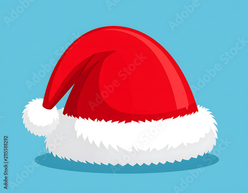 Classic Red Santa Hat Illustration