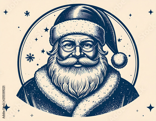 Classic Santa Claus Engraving