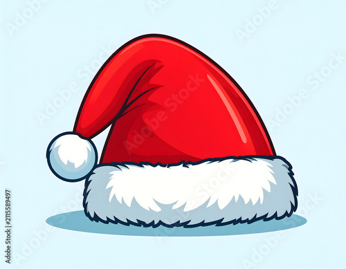 Classic Santa Hat Illustration