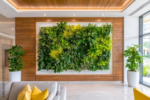 Beautiful Indoor Hydroponic Wall Installation with Thriving Greenery in Modern Space