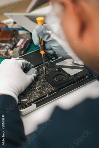 Circuit board repair technicians solder electrical connections, inspect damaged areas, and repair various computer chipsets. They use various electrical tools.
