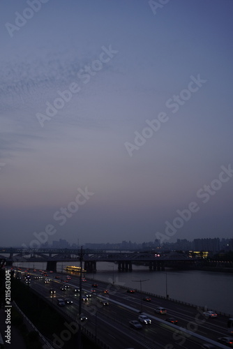 Canvas Print night of Seoul City