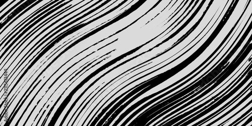 Foto Abstract black and white wavy lines create a dynamic and visually striking background, suggesting movement and flow with its contrasting textures