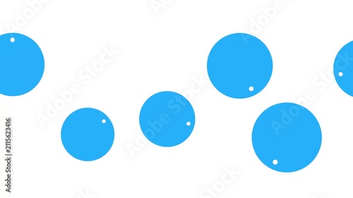 blue bubbles on white background. circles. balls. 