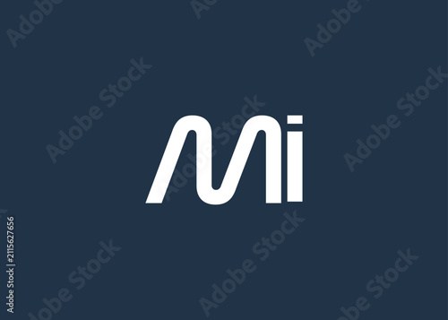 Modern MI Monogram Logo Design. Clean geometric typography conveys professionalism and modern simplicity.
