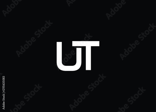Modern UT Monogram Logo Design. Clean geometric typography conveys professionalism and modern simplicity.