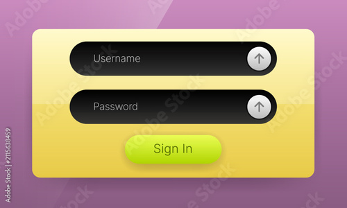 User login sign in form user interface design template