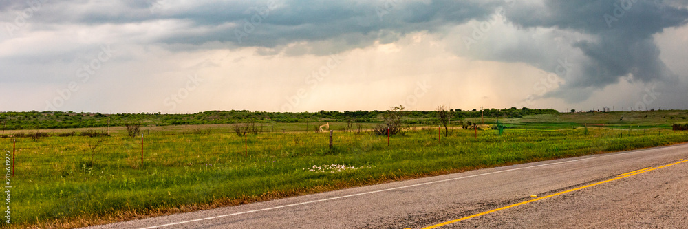Fototapeta premium Impacts of Climate Change. El Niño, the environment, rising global temperatures. Pollution and devastating storms featuring tornadoes and strong winds. Uncontrolled weather. Web banner, copy space.