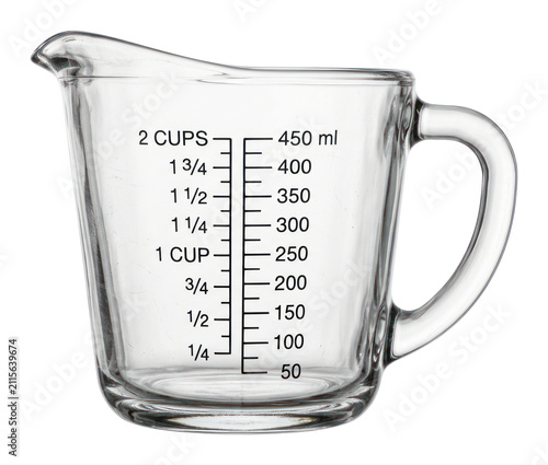 Fotografie Clear Glass Measuring Cup