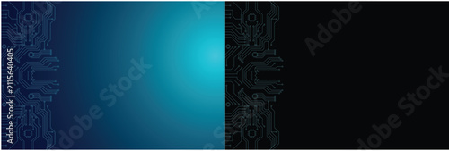 Digital circuit board backgrounds featuring cyan blue and black gradient technology circuitry